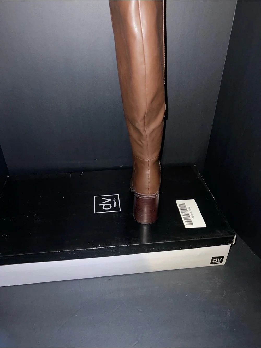 Dolce Vita Brown Over-the-Knee Block Heel Boots